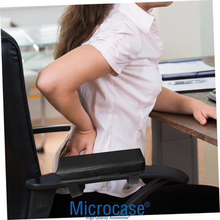 Microcase 3D Ortopedik Oto Araç Oyuncu Koltuk Kol Dayama Padi 2 Adet AL4338 Siyah