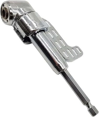 90 Derece Vidalama Köşe Adaptörü 360° Döner Başlıklı Matkap Aparatı Dar Alan Vida Sıkma Ucu 6.35mm Hex Şaft Profesyonel Açılı Adaptör