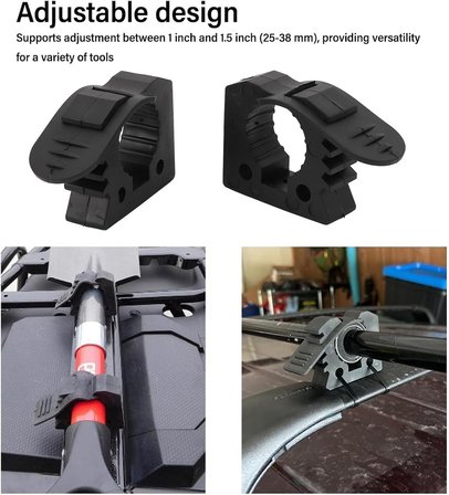 Kürek Tutucu, Hızlı Çıkarılan Kauçuk Kelepçe Montajı, 1 Inç-1,5 inç Çaplı Montaj Araçları Ve Ekipmanları Için Molle Panel Kauçuk Kelepçe, Off Road Kamyonlar, UTV, ATV, 4X4, RV
