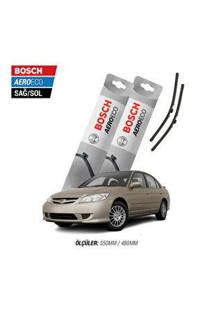 Honda Civic Sedan 2005 Model Bosch Aeroeco Muz Silecek Takımı