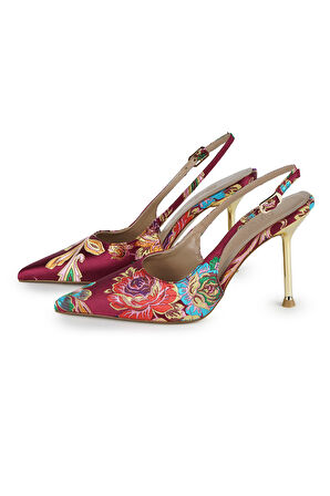 Valley  Etnik Desen Topuklu Ayakkabı