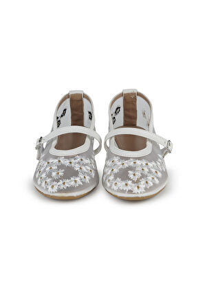 Karla  Çiçek Detaylı Babet