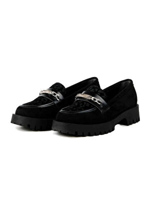 Brenda Bej Leopar Desenli Loafer