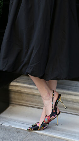 Valley  Etnik Desen Topuklu Ayakkabı