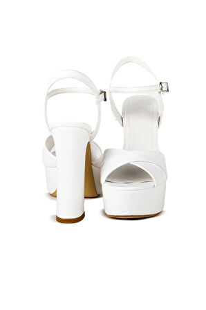 Juliet Suni Deri Beyaz Platform Ayakkabı