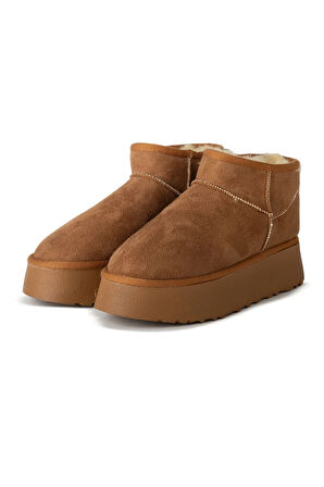 Leo Süet İçi Kürklü Kalın Taban Kadın Bot