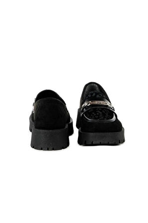 Brenda Bej Leopar Desenli Loafer