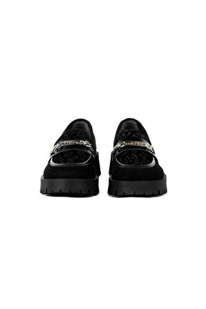 Brenda Bej Leopar Desenli Loafer