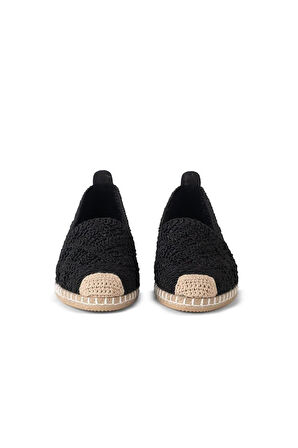 Mayfair Siyah Dantel Detaylı Espadril
