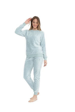 U.S. Polo Assn. Kadın Uzun Kollu Yuvarlak Yaka Pijama Takımı S25080