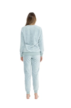 U.S. Polo Assn. Kadın Uzun Kollu Yuvarlak Yaka Pijama Takımı S25080