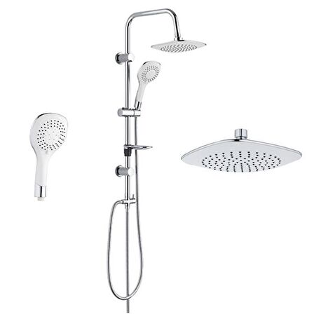 Tema Rain Bianco Sürgülü Banyo Duş Takımı Seti 5+1 Fonksiyonlu