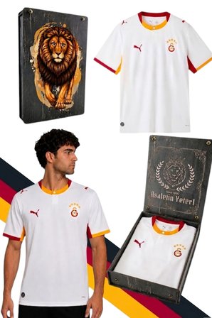 GS FRM 042 785002 GALATASARAY ORJİNAL LİSANSLI PUMA 26/27 ALTERNATİF BEYAZ  FORMA UV  KUTU HEDİYELİ