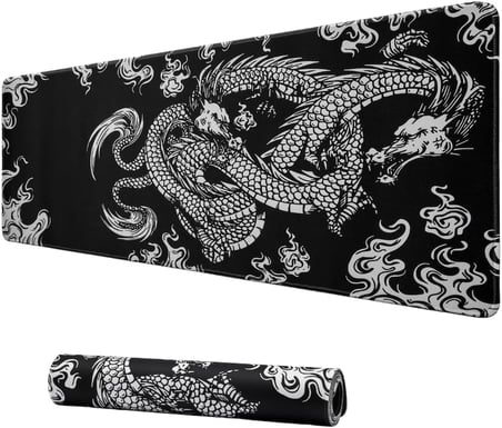 Klasse Pro - 5 Farklı Model Dikişli Kenar 120x60 cm Oyuncu Gaming Mouse Pad (Dragon Knot)
