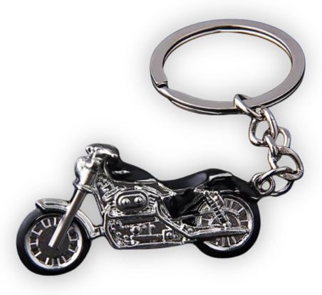 Kdot Motorsiklet Tasarımlı Anahtarlık, Siyah, Çinko Alaşım Metal, Motor Temalı, Dayanıklı, 4.5x2.5 cm