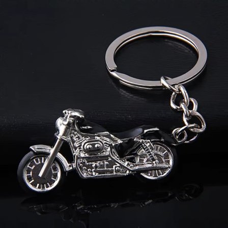 Kdot Motorsiklet Tasarımlı Anahtarlık, Siyah, Çinko Alaşım Metal, Motor Temalı, Dayanıklı, 4.5x2.5 cm