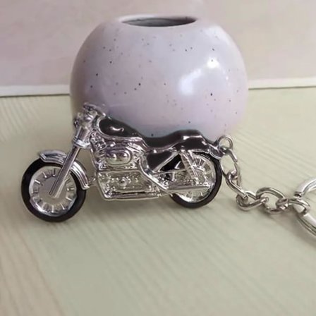 Kdot Motorsiklet Tasarımlı Anahtarlık, Siyah, Çinko Alaşım Metal, Motor Temalı, Dayanıklı, 4.5x2.5 cm
