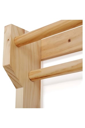 DizyWood Ahşap İsveç Duvarı 60x185 cm – Tırmanma Merdiveni ve Egzersiz Barı