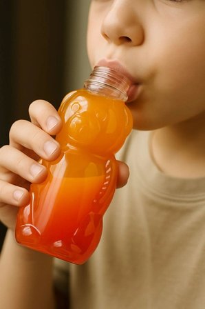 10 Adet 250 ml Ayıcık Şeklinde Pet Şişe BPA İçermez Ayıcıklı Şişe Meyve Suyu ve Su Şişesi Okul Kreş Piknik ve Günlük Kullanım İçin