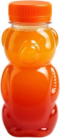 10 Adet 250 ml Ayıcık Şeklinde Pet Şişe BPA İçermez Ayıcıklı Şişe Meyve Suyu ve Su Şişesi Okul Kreş Piknik ve Günlük Kullanım İçin
