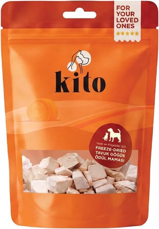 Freeze Dried Tavuk Göğüs Kedi ve Köpek Ödül Maması%100 Doğal, Glutensiz 30 gr(Cat&amp;Dog Treat)
