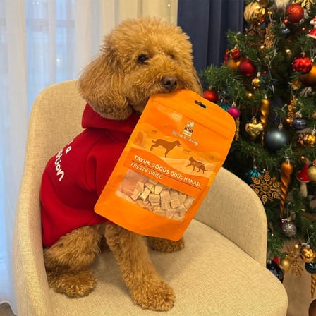 Freeze Dried Tavuk Göğüs Kedi ve Köpek Ödül Maması%100 Doğal, Glutensiz 30 gr(Cat&amp;Dog Treat)