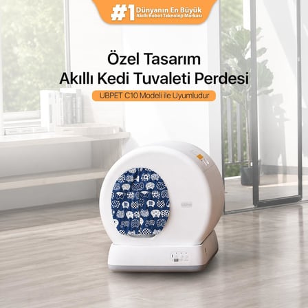 C10 Uyumlu Akıllı Kedi Tuvaleti Perdesi | Premium Kumaş, Mıknatıslı Giriş, Hijyenik ve Kolay Temizlenir