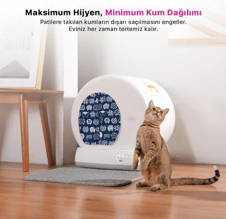 C10 Uyumlu Akıllı Kedi Tuvaleti Perdesi | Premium Kumaş, Mıknatıslı Giriş, Hijyenik ve Kolay Temizlenir