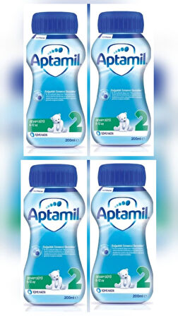 4 Devam Sütü İçime Hazır (Sıvı) 200 ml 6-12 Ay 4 Adet