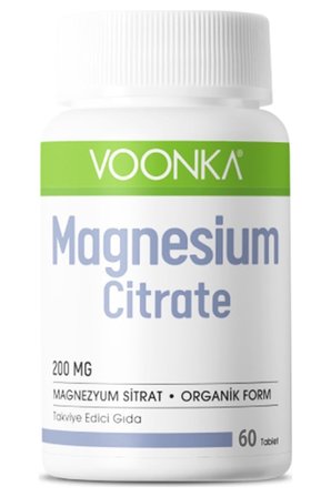 Voonka Magnezyum Sitrat 200mg 60 Tablet