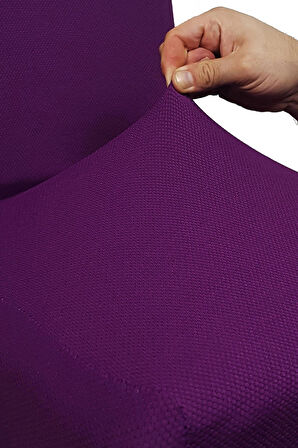 Spandex Mikro Petek Kumaş Likralı Lastikli Tüylenmez 6'lı Sandalye Kılıfı Kaliteli Sandalye Örtüsü - MÜRDÜM