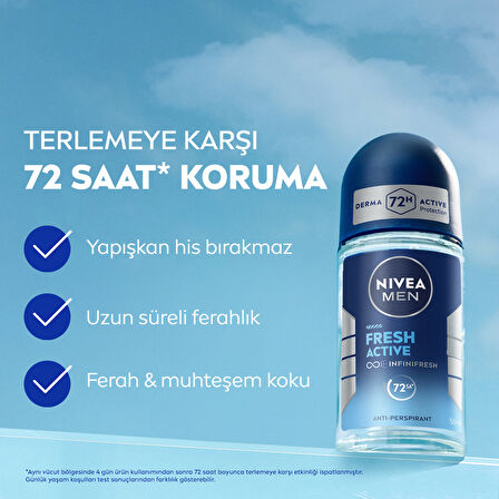 NIVEA MEN Fresh Active Roll-On 50 ml