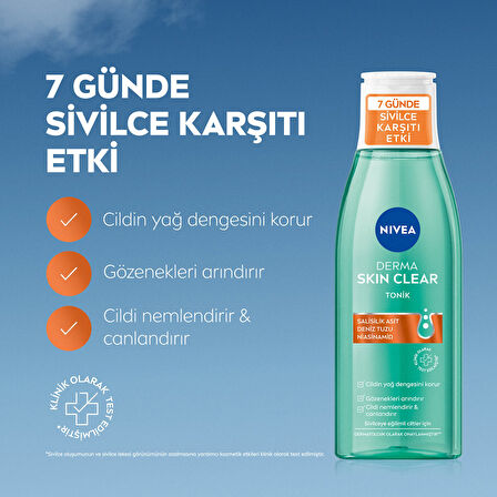 NIVEA Derma Skin Clear Sivilce Karşıtı Tonik 200 ml X 2 ADET