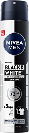 NIVEA MEN Black & White Invisible Original Sprey 150 ml X 2 ADET