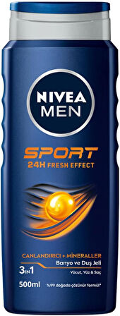 NIVEA MEN Sport Banyo ve Duş Jeli 500ml X 2 ADET