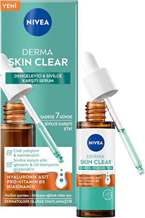 NIVEA Derma Skin Clear Dengeleyici & Sivilce Karşıtı Serum X 3 ADET
