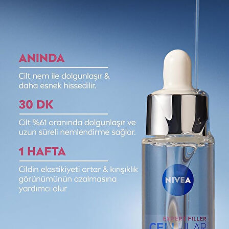 NIVEA Cellular Expert Filler Hyaluronik Asit Dolgunlaştırıcı Serum 30ml X 3 ADET