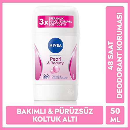NIVEA Pearl & Beauty Stick 50 ml X 3 ADET