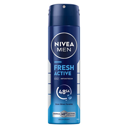NIVEA MEN Fresh Active Sprey 150 ml X 4 ADET