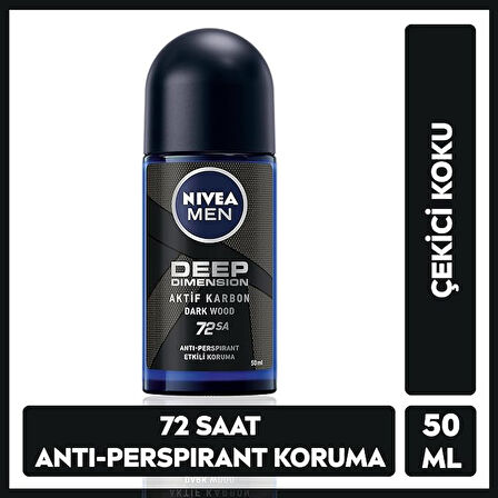 NIVEA MEN Deep Dimension Roll-on 50 ml X 4 ADET