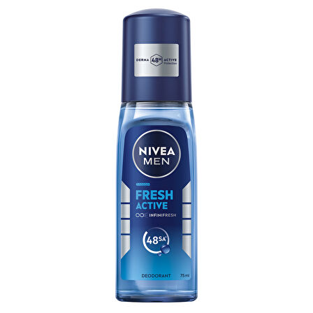 NIVEA MEN Fresh Active Pump Sprey 75 ml X 5 ADET