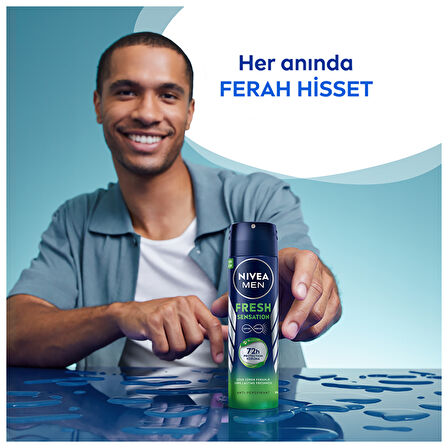 NIVEA MEN Fresh Sensation Spray 150 ml X 5 ADET