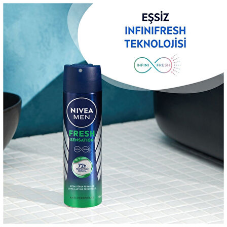 NIVEA MEN Fresh Sensation Spray 150 ml X 5 ADET