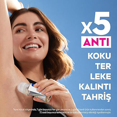 NIVEA Black & White Invisible Clear Roll-on 50 ml X 5 ADET