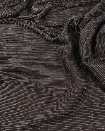 Siyah Lame Enine Çizgili Jarse Kumaş Elbiselik & Bluzluk 185x275cm