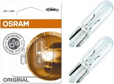 Mini Dipsiz Gösterge Ampul 12V 1.2W T5 2721-02b (2 Adet)