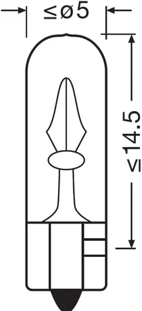 Mini Dipsiz Gösterge Ampul 12V 1.2W T5 2721-02b (2 Adet)