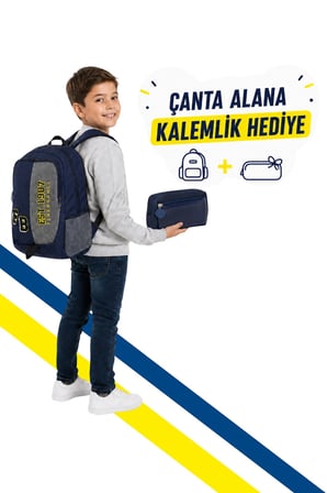 FENERBAHÇE PELÜŞ LOGOLU ÇANTA VE ÇİFT GÖZLÜ KALEMLİK HEDİYELİ