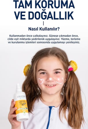 Celenes Herbal SPF 50+ Çocuk Güneş Koruyucu Losyon Sprey (150 ml)