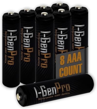 Pro P104 8 Adet AAA 1100 mAh Şarj Edilebilir İnce Kalem Pil 1.2V Ni-MH Şarjlı Pil